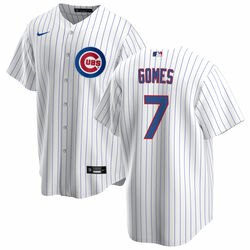 Men's Chicago Cubs #7 Yan Gomes White Cool Base Stitched Baseball Jersey - Click Image to Close